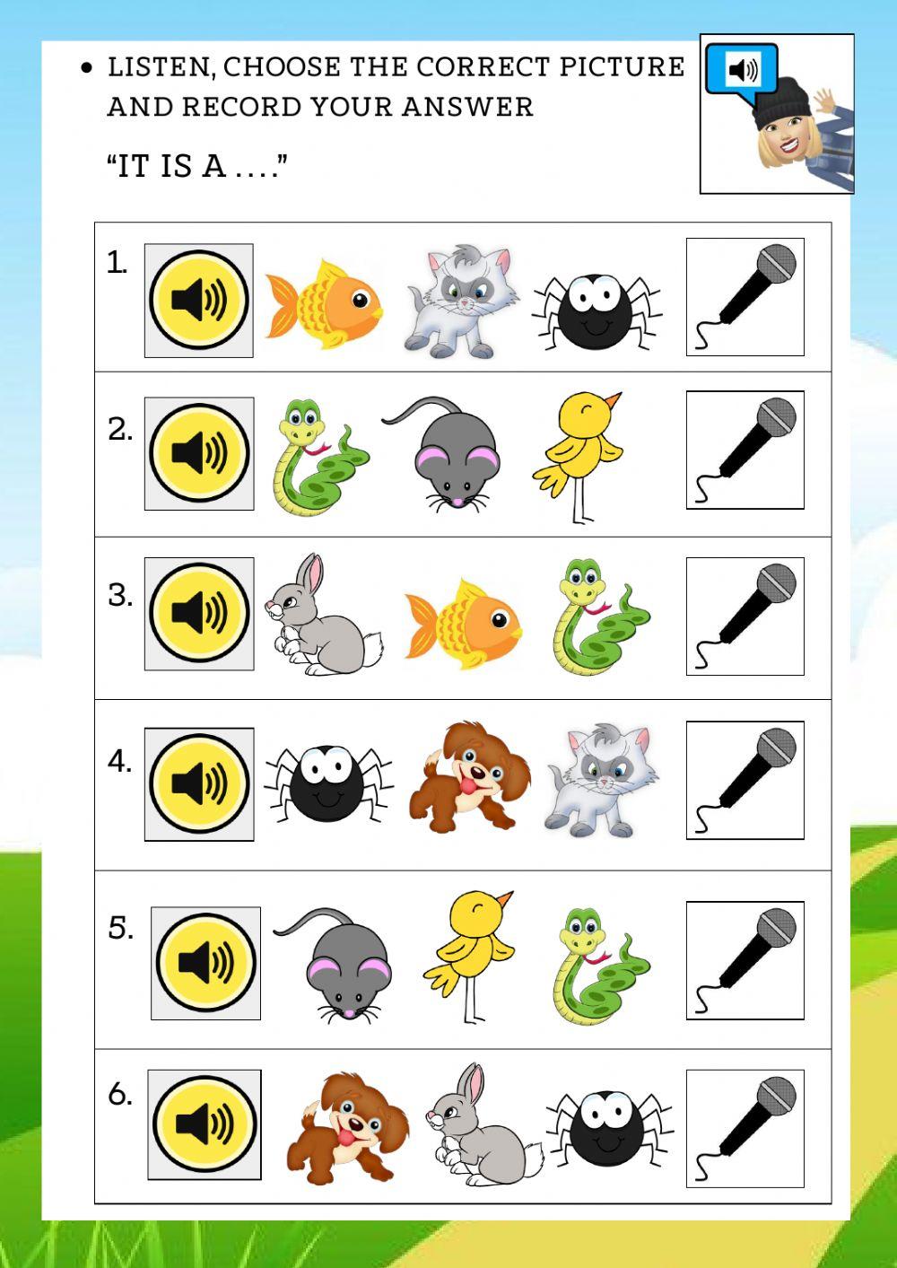 5957644 | Animal riddles | kids1 | LiveWorksheets