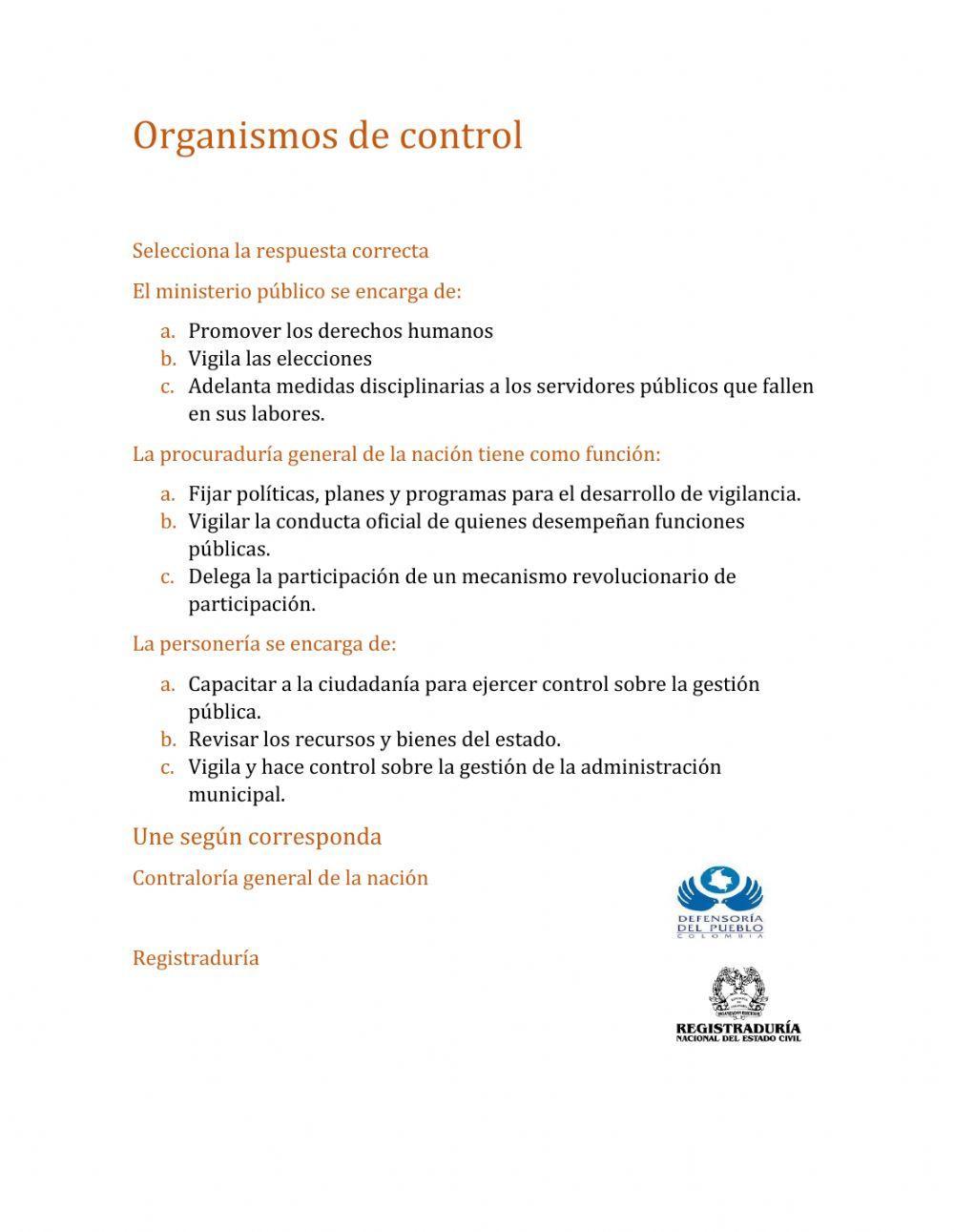 Organismos de control