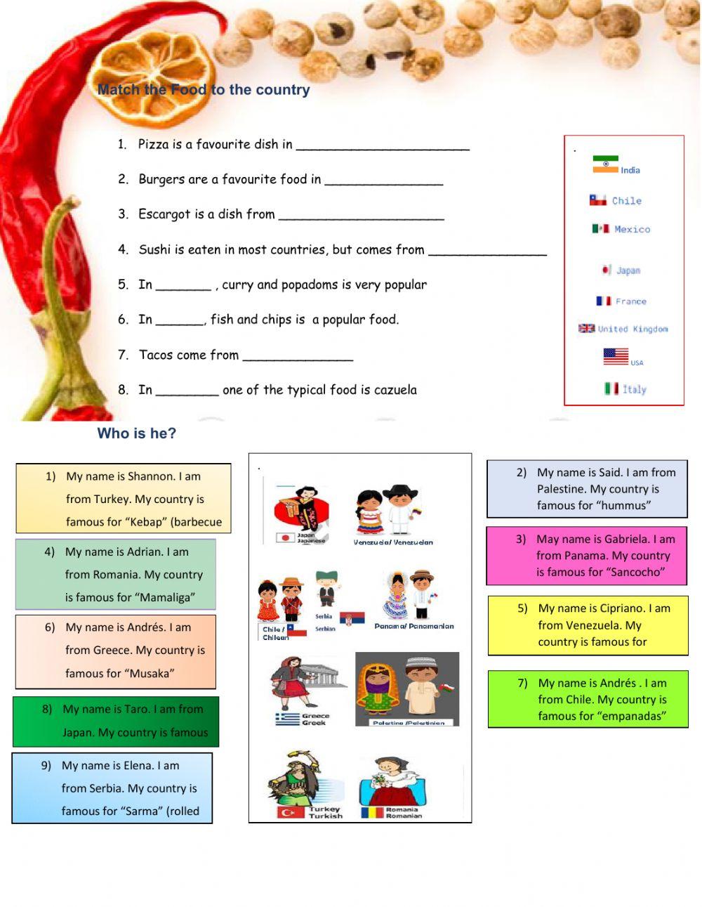 Nationalities and Food