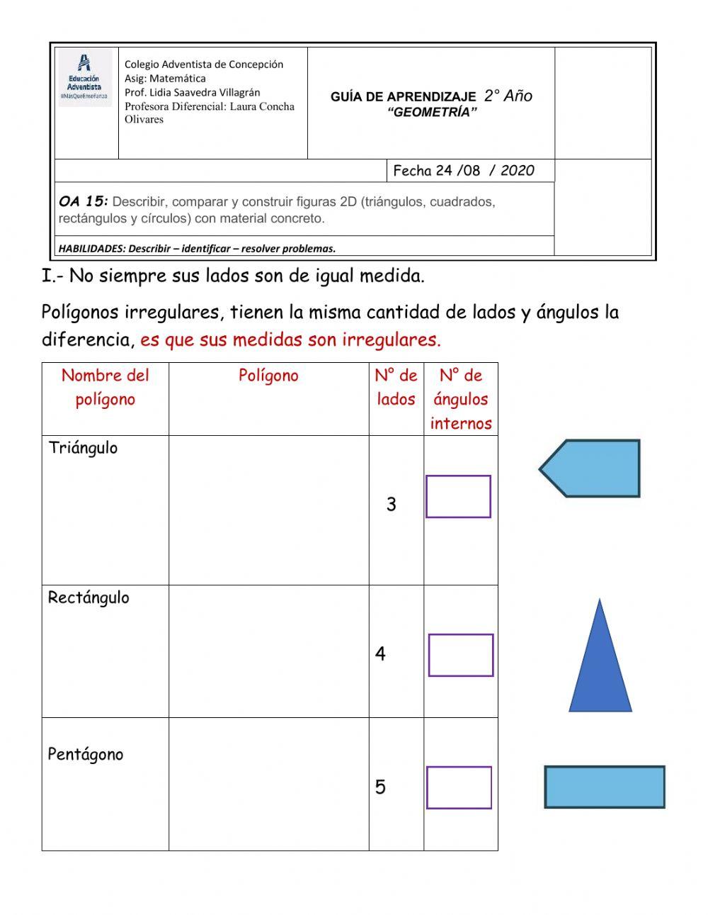 Polígonos irregulares