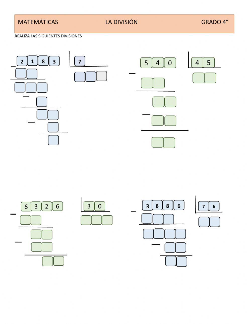 Operaciones con números naturales