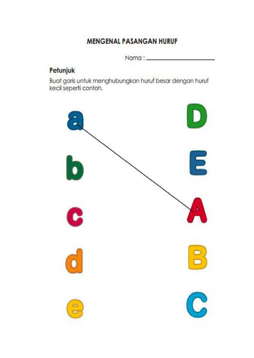Menjodohkan huruf besar dan kecil
