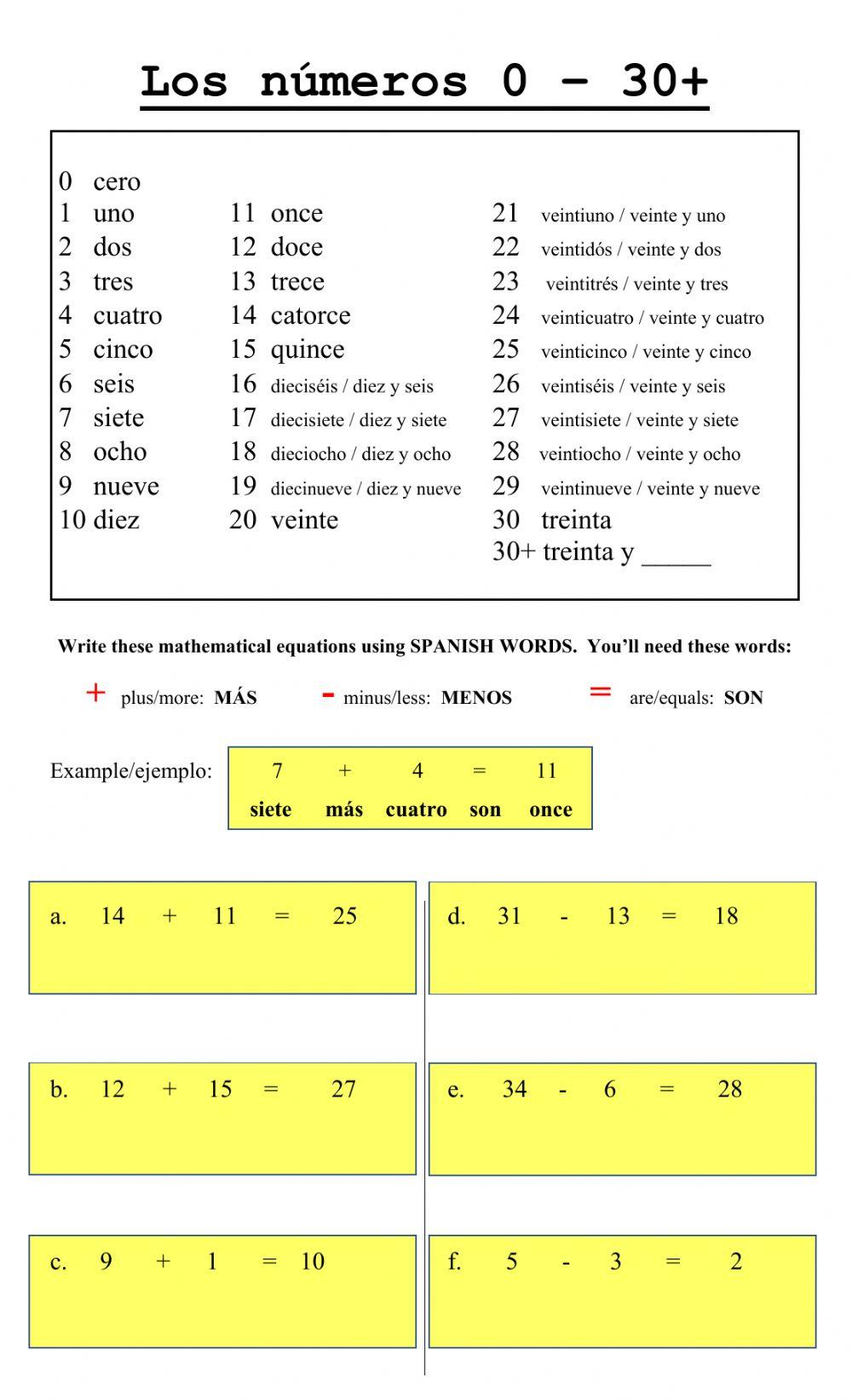 Los N meros 0 30 E Miller Live Worksheets los-n-meros-0-30-e-miller-live-worksheets