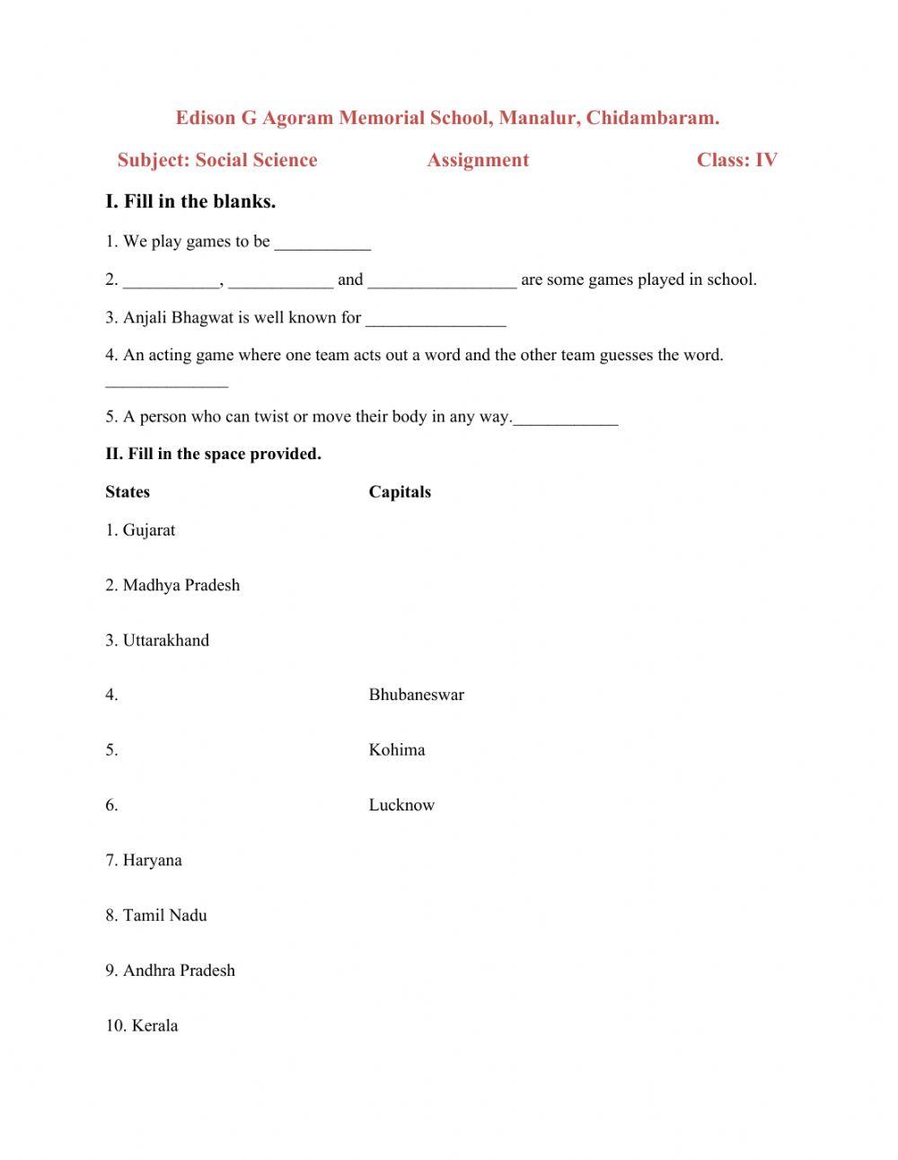Grade 4 Social Science 335861 Saranyaa Live Grade 4 Social Science 335861 Saranyaa Live