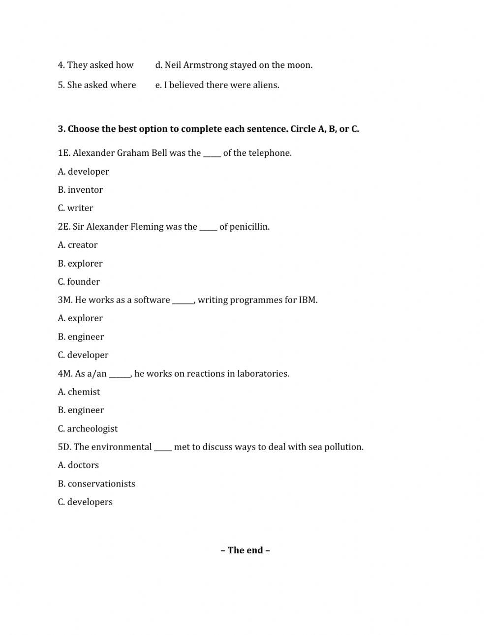 Lớp 8 - Unit 12 LIFE ON OTHER PLANETS-LANGUAGE FOCUS