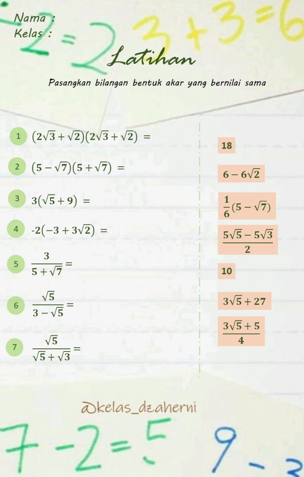 Merasionalkan Bentuk Akar
