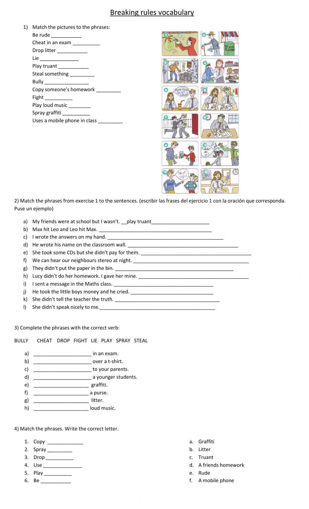Breaking rules vocabulary Breaking rules vocabulary