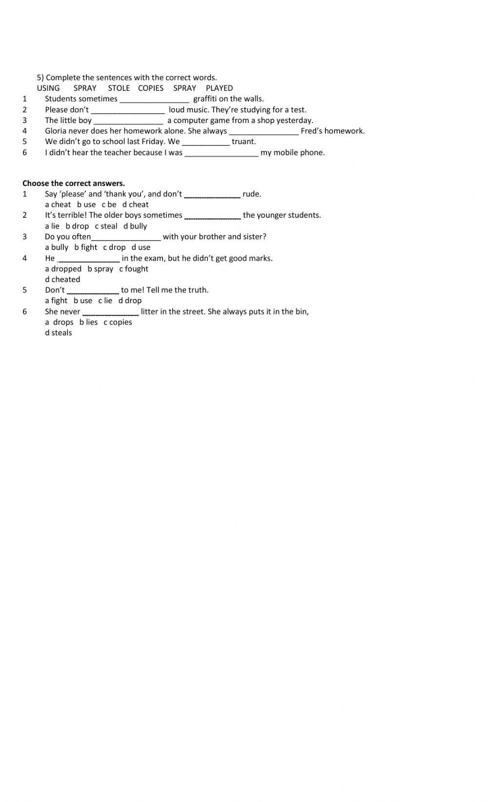 Breaking rules vocabulary Breaking rules vocabulary