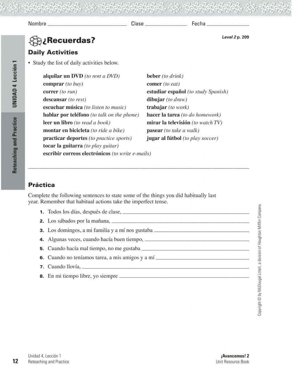 Preterite -imperfect