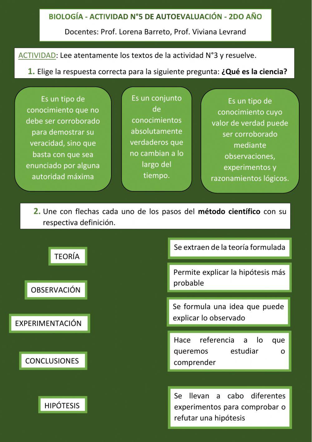 Ciencia, método científico, seres vivos
