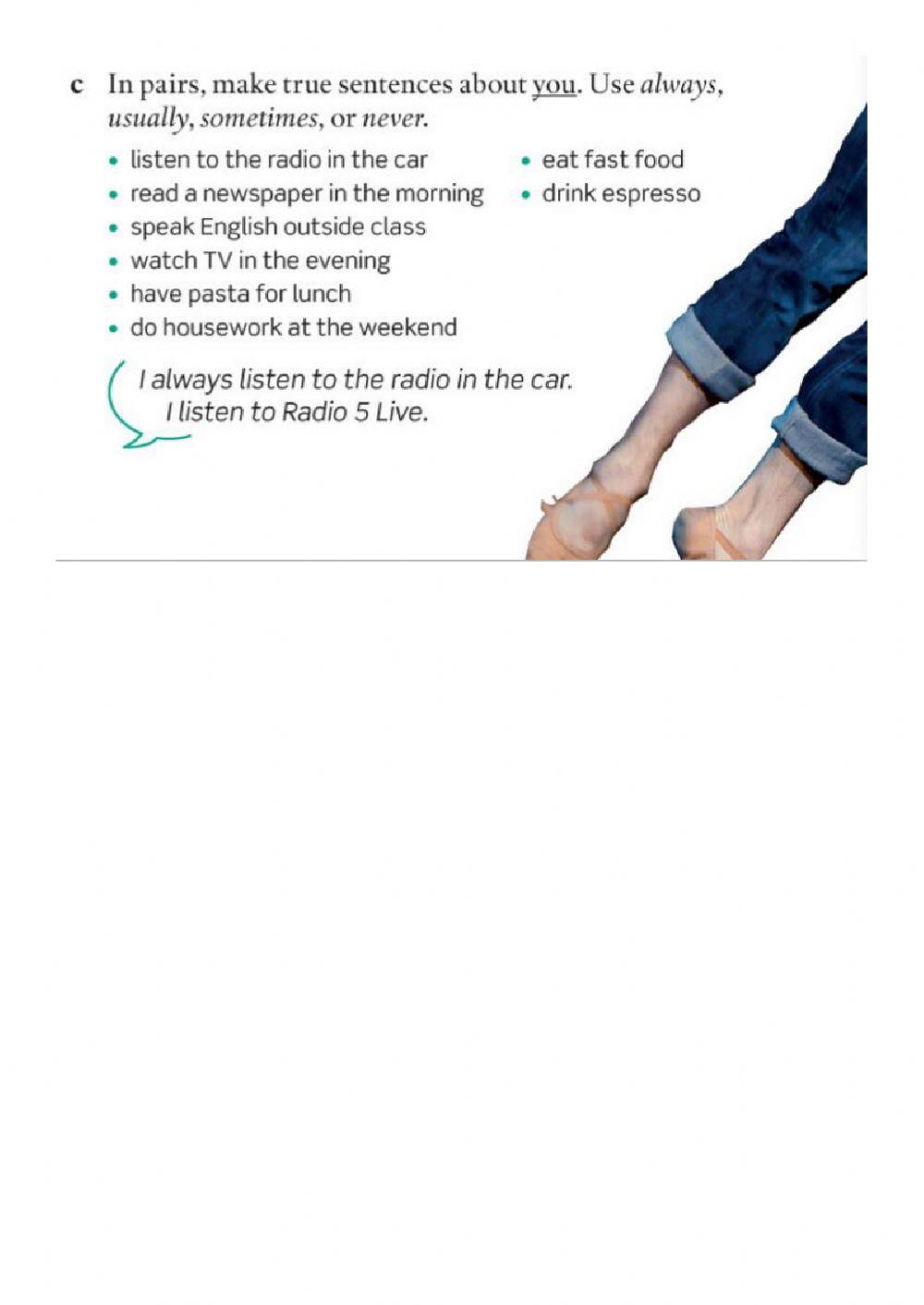 Adverbs of frequancy-a typical day