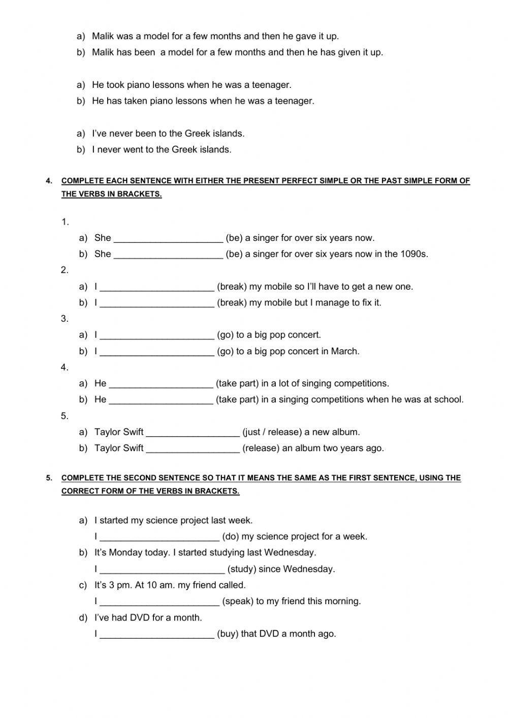 LANGUAGE FOCUS: Simple and Continuous Forms