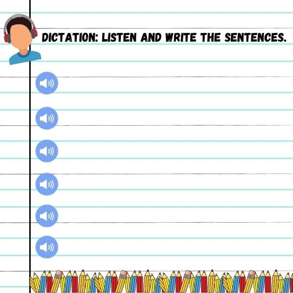 Dictation: listen and write