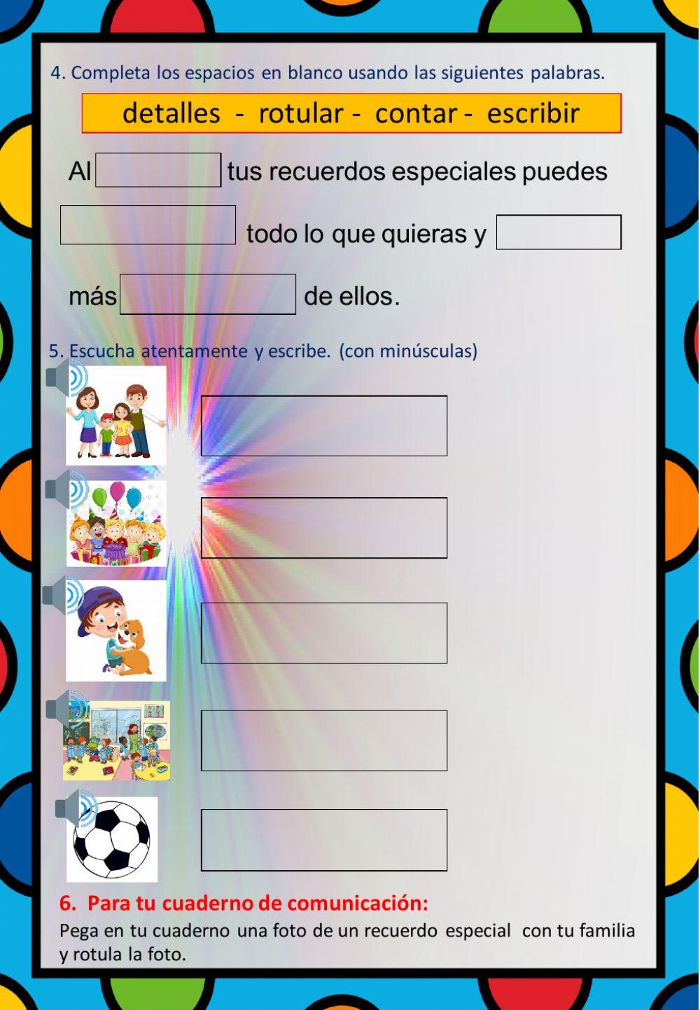 Escribimos rotulando nuestros recuerdos