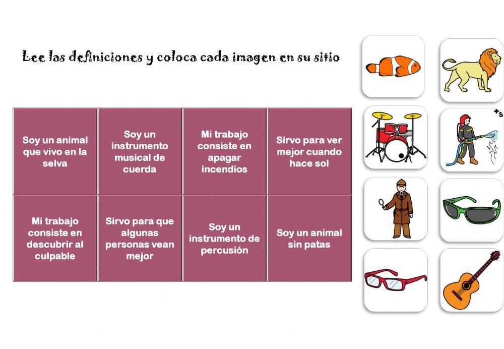 Lee y coloca en su lugar