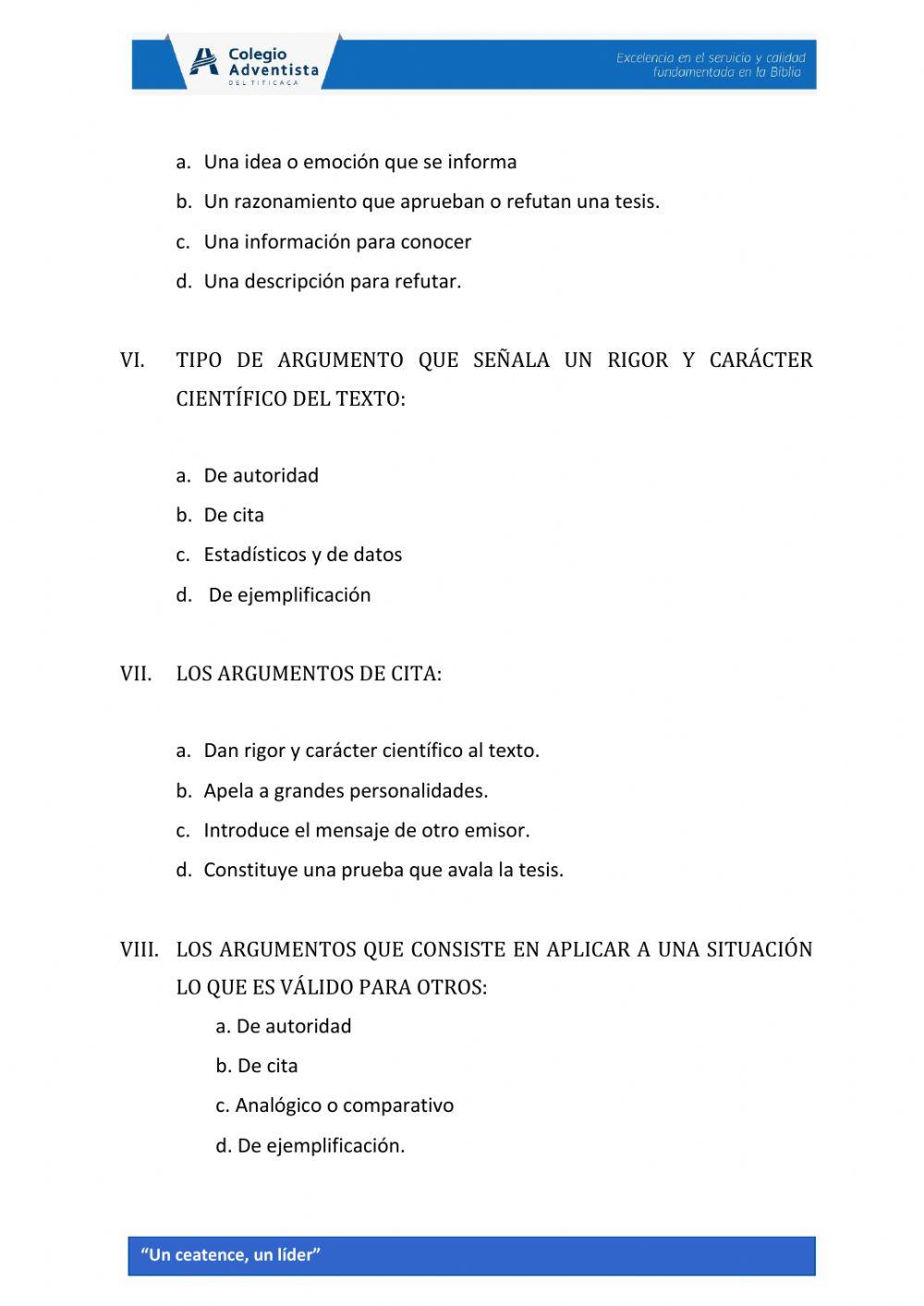 Artículo de opinión y argumentación