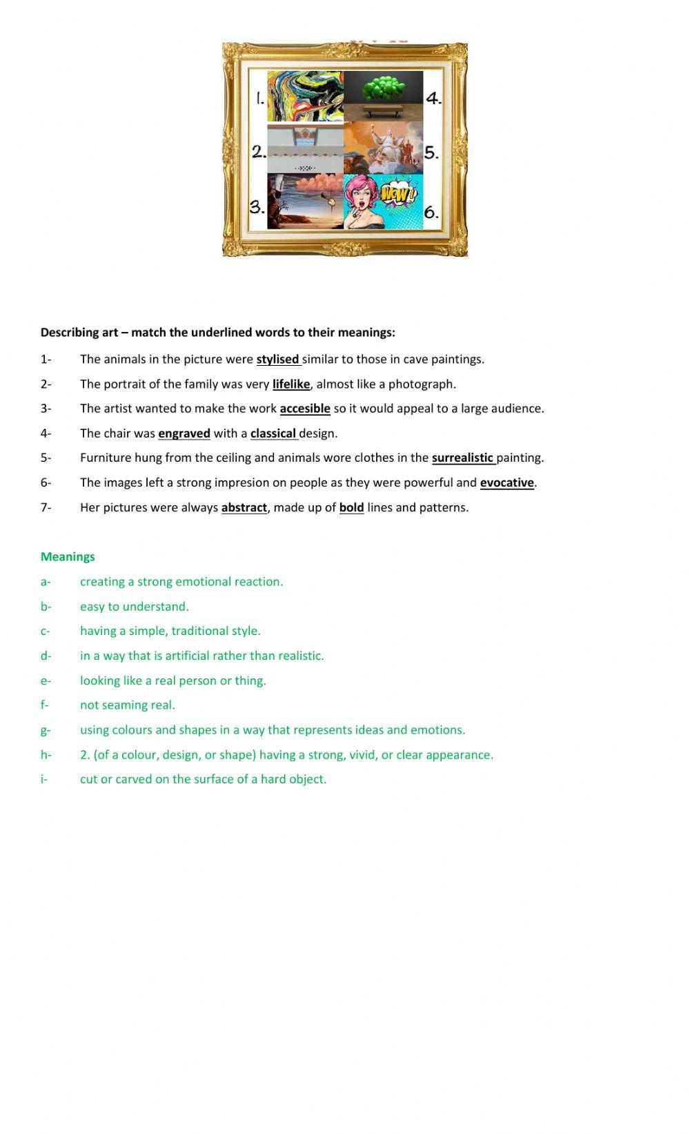 Vocabulary of ART - B2