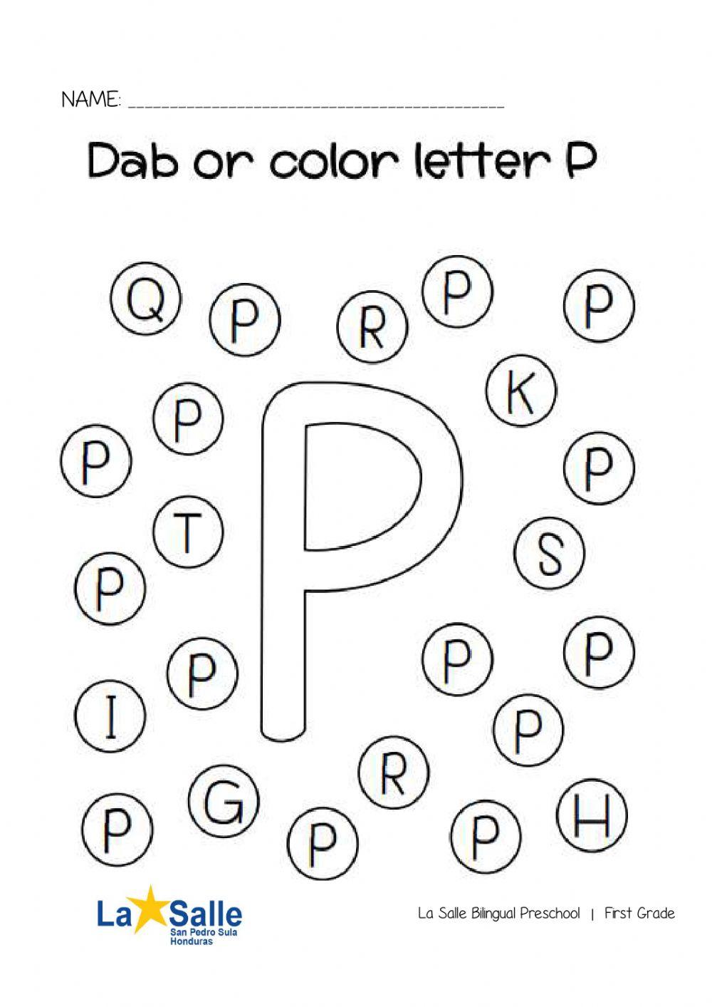 Find letter P