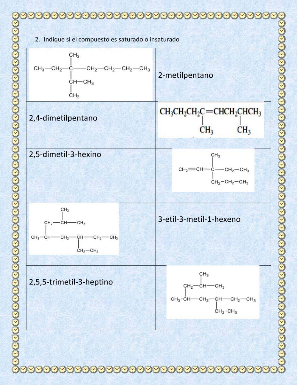 Química Orgánica: Clasificación de hidrocarburos