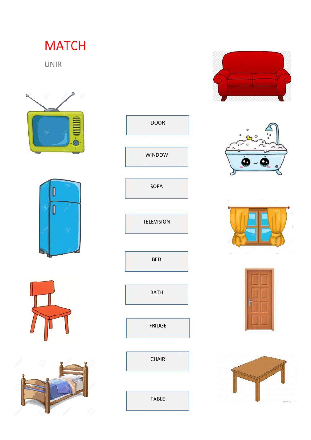 In the house interactive activity | Live Worksheets