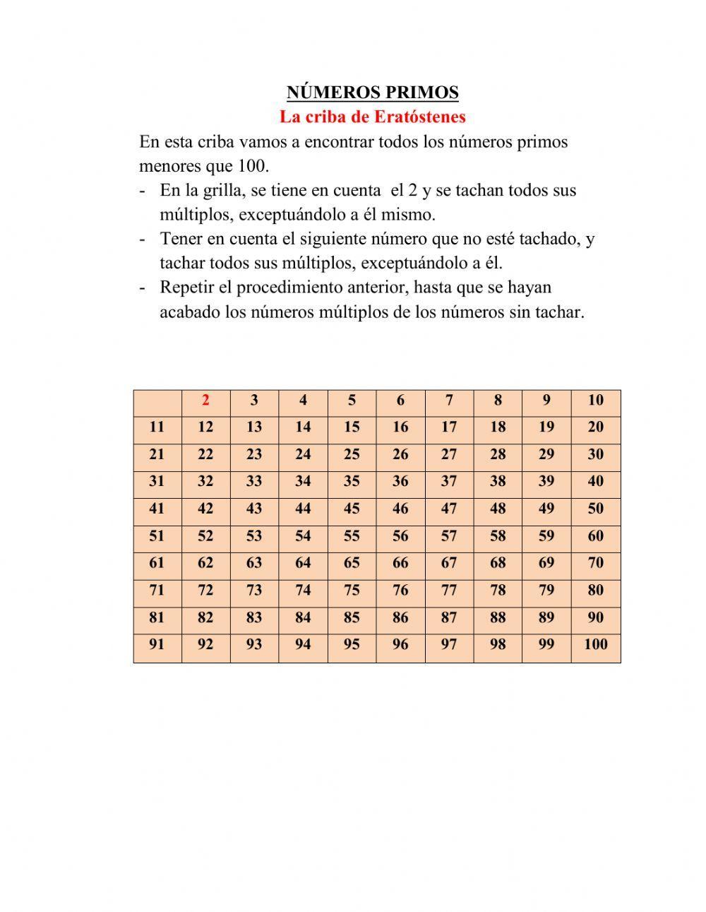 Criba de Eratostenes