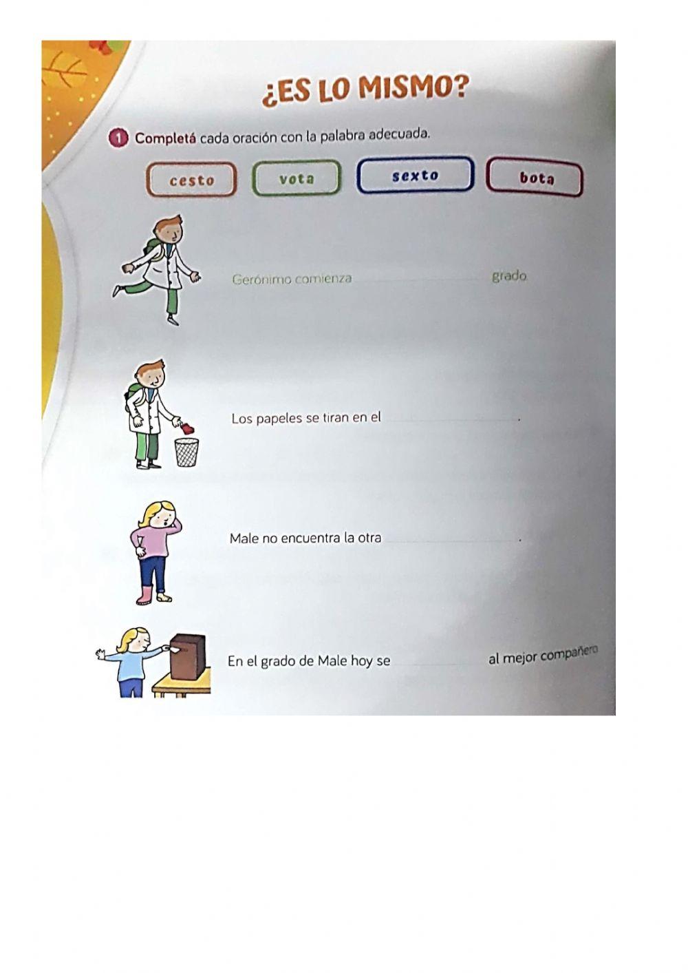 Verbos, hiperónimos y hipónimos