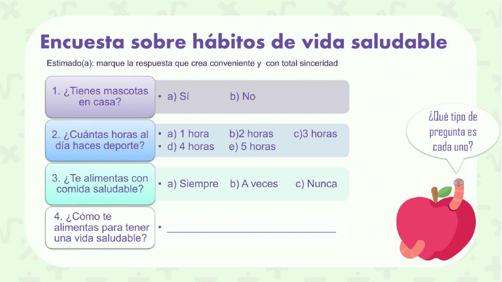 Identifico el tipo de pregunta de una encuesta