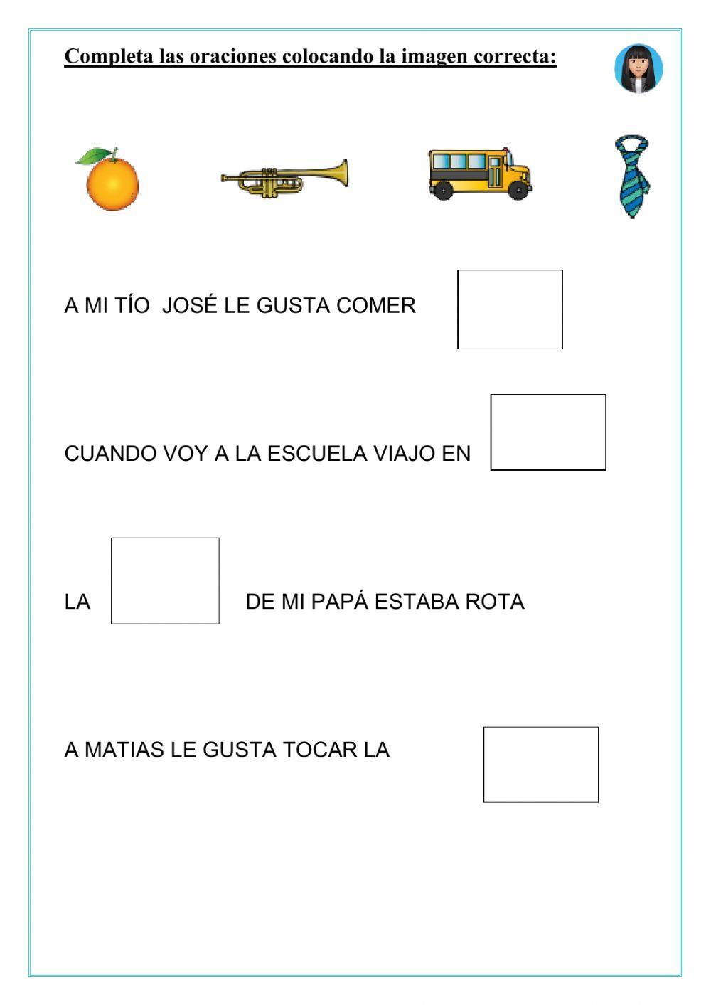 Oraciones en imprenta mayúscula