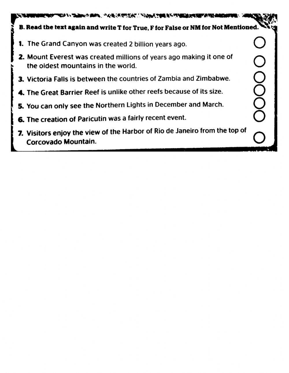 Seven Wonders of the natural world