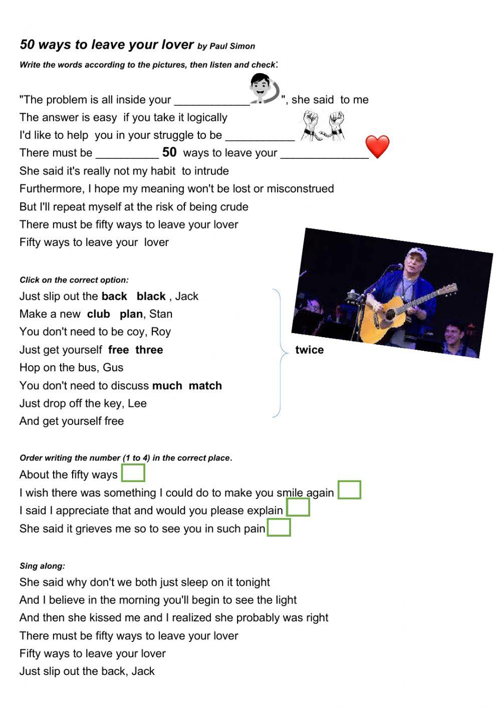 5o ways to leave your lover