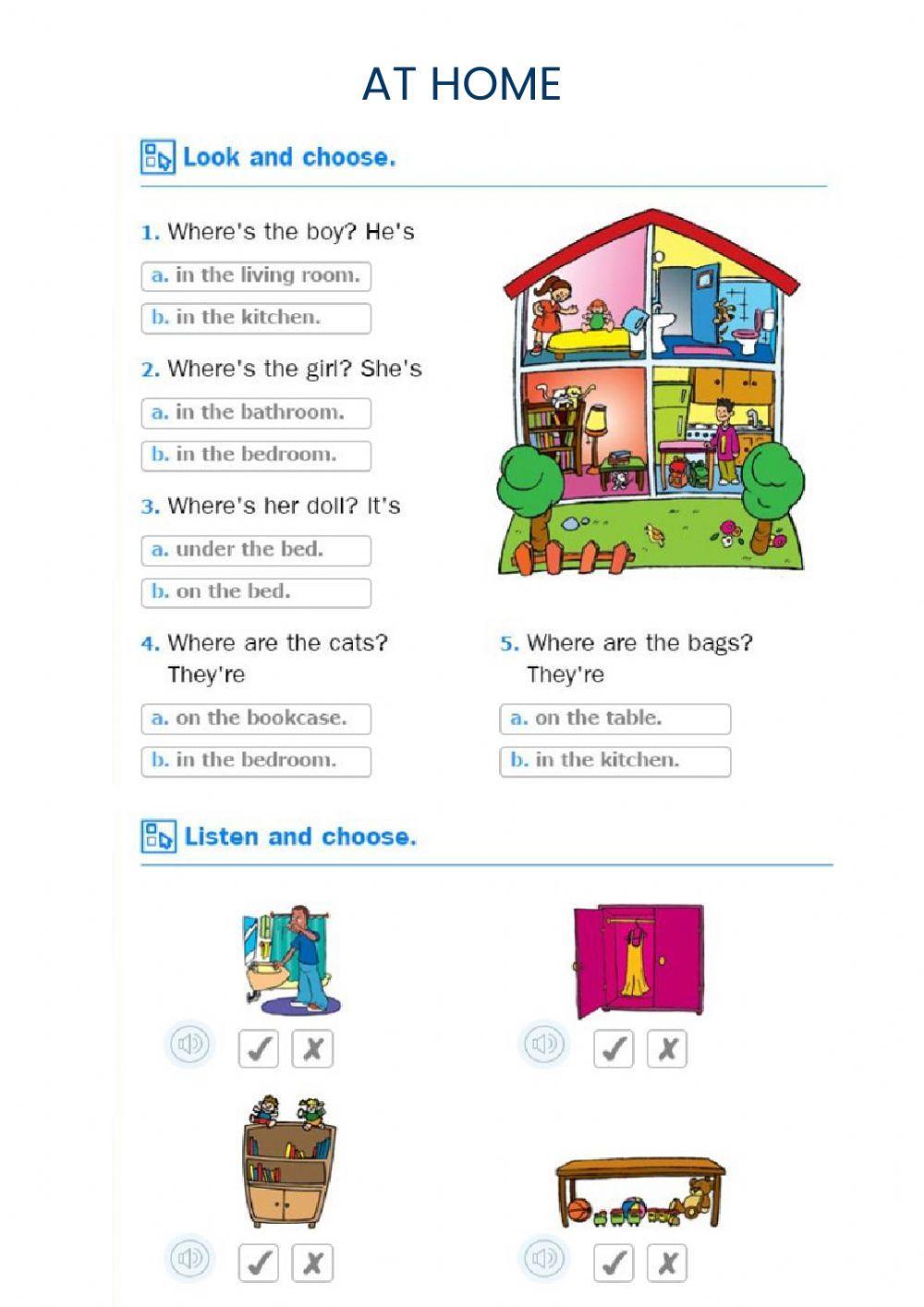 At home - Rooms & Prepositions