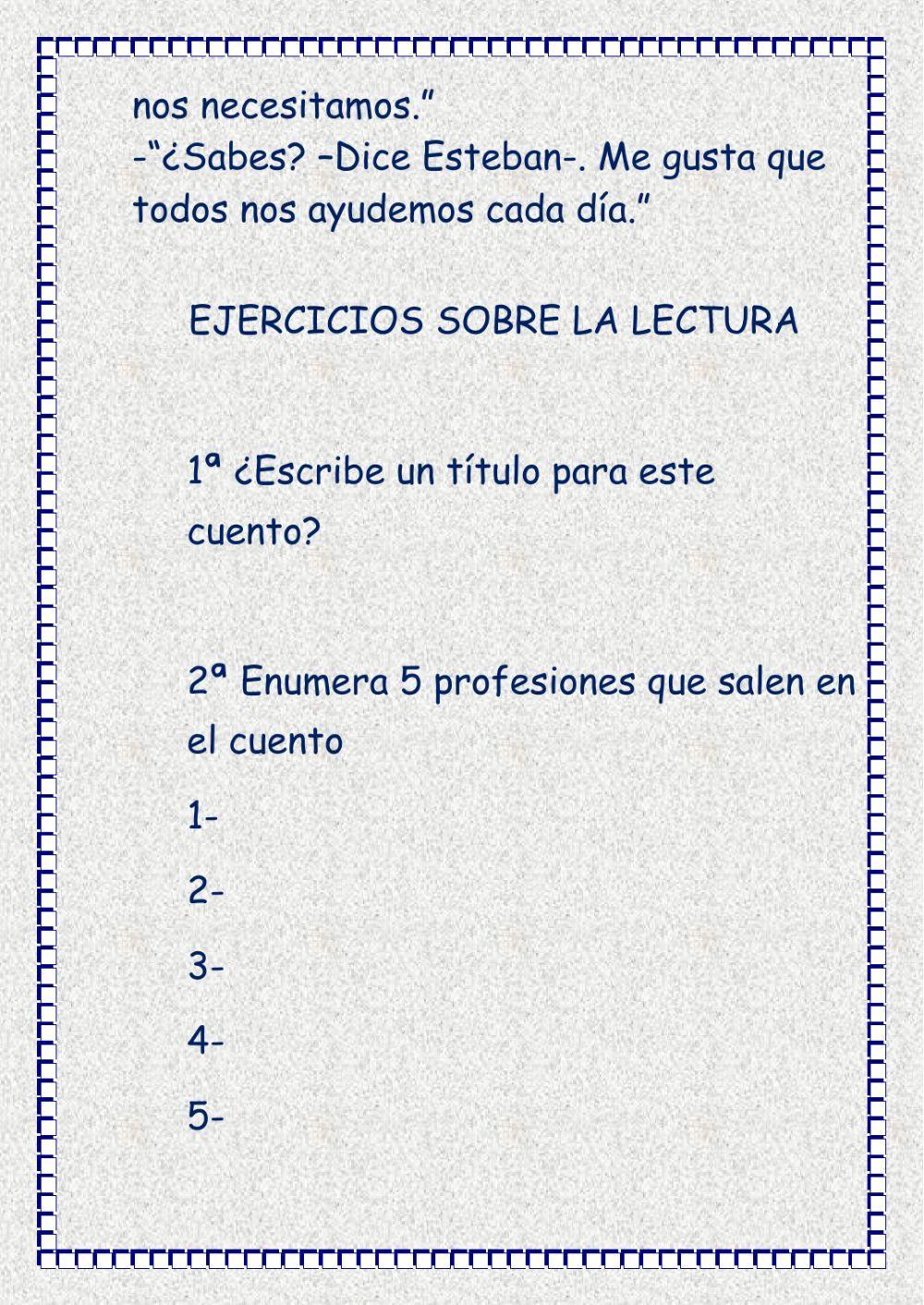 Lectura comprensiva Lectura comprensiva