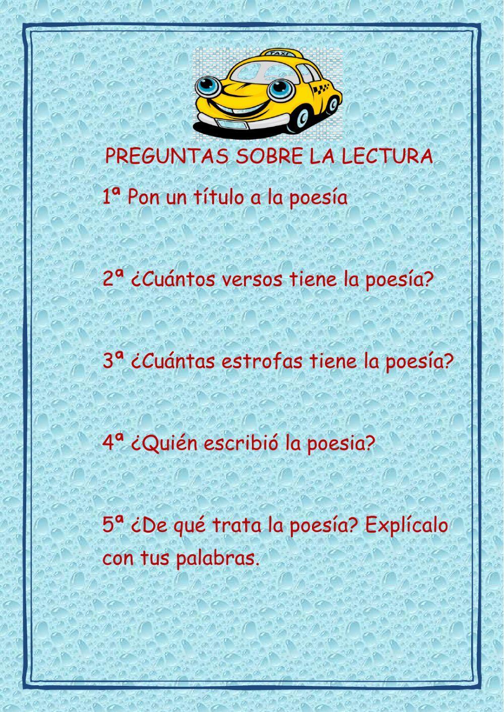 Lectura comprensiva Lectura comprensiva