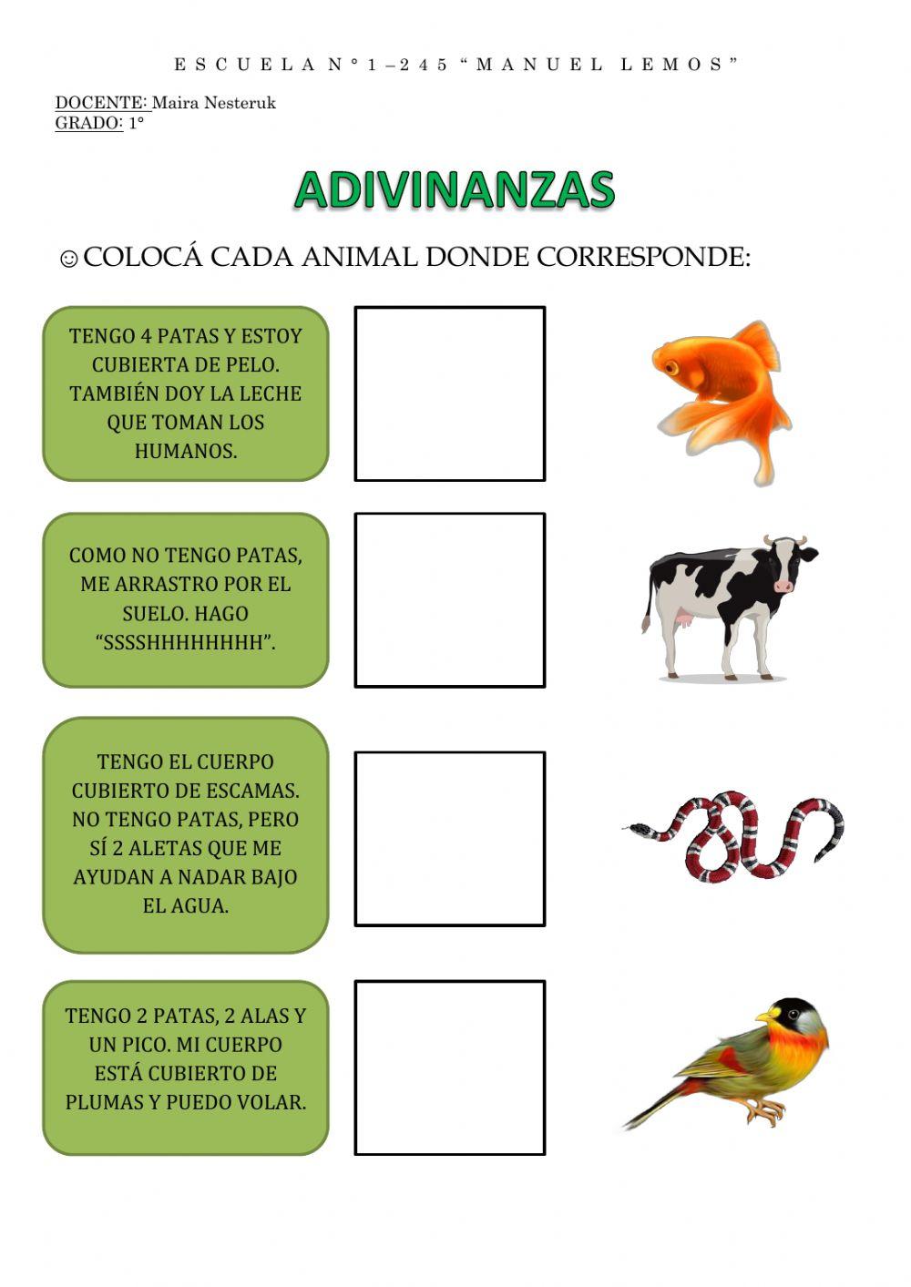 Adivinanzas animales