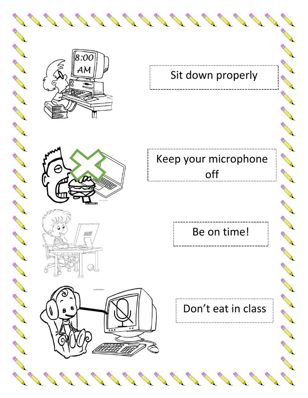 Elearning classroom rules