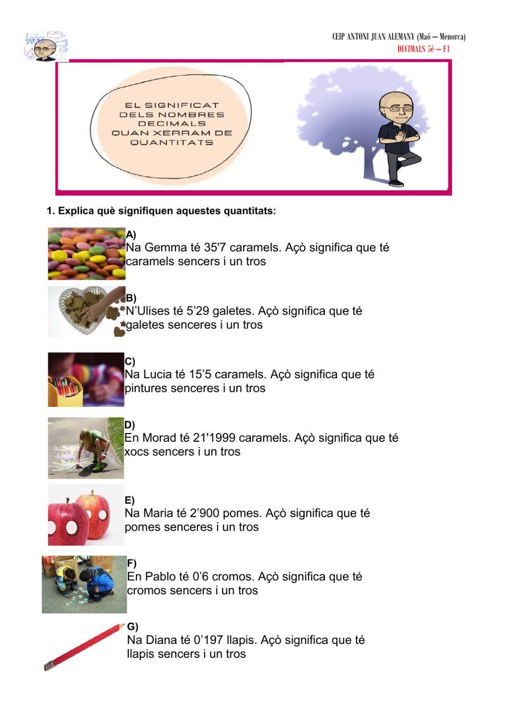 Concepte de nombres decimals