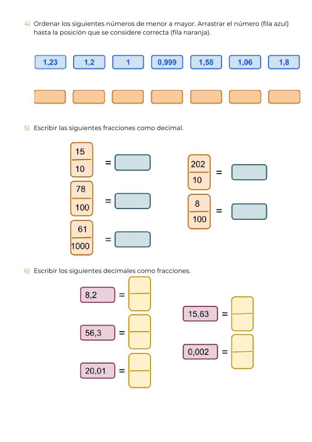 Repaso de números decimales