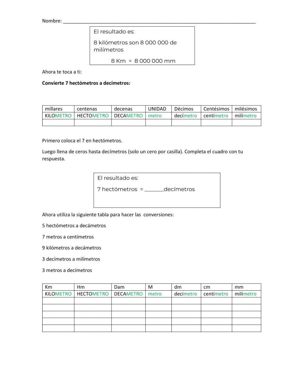 Conversiones de unidades de longitud