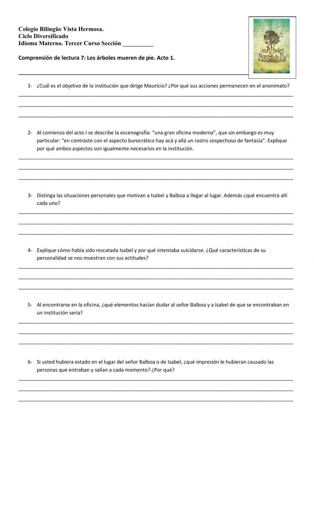 Los árboles mueren de pie