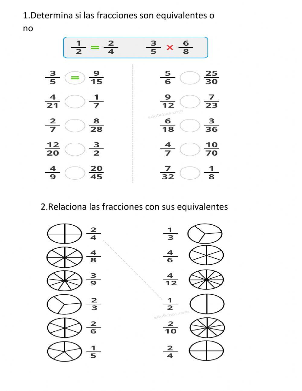 Clase de fracciones equivalentes