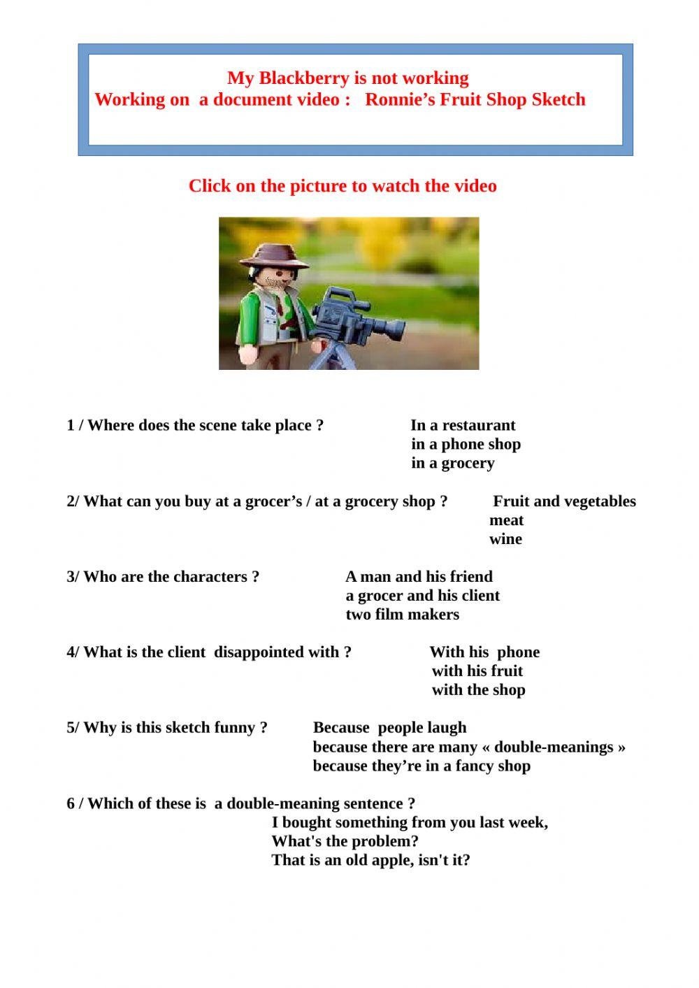 Fruit Shop Sketch worksheet