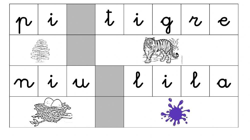 Assenyala la lletra i de les paraules