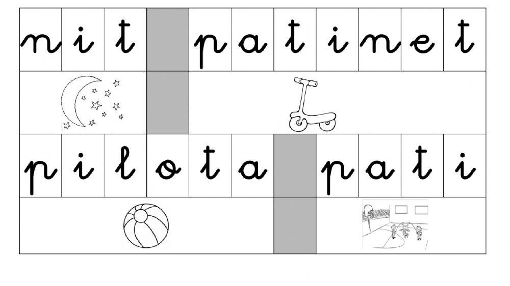 Assenyala la lletra i de les paraules