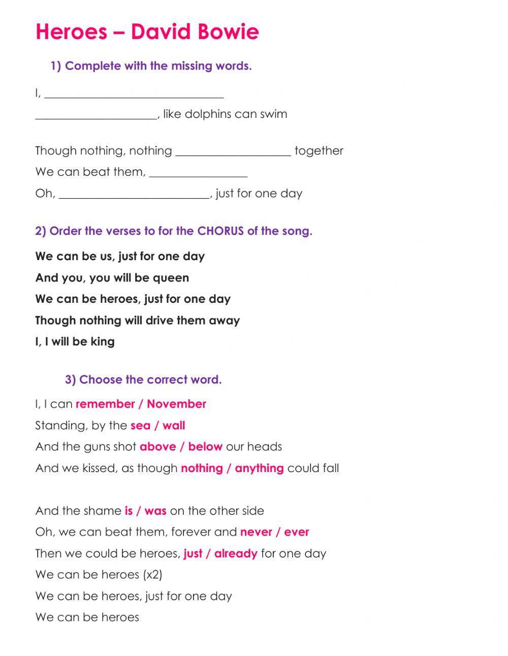 Heroes - David Bowie