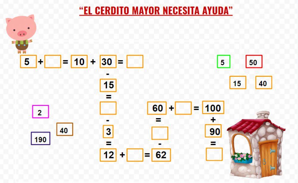 El cerdito mayor necesita ayuda