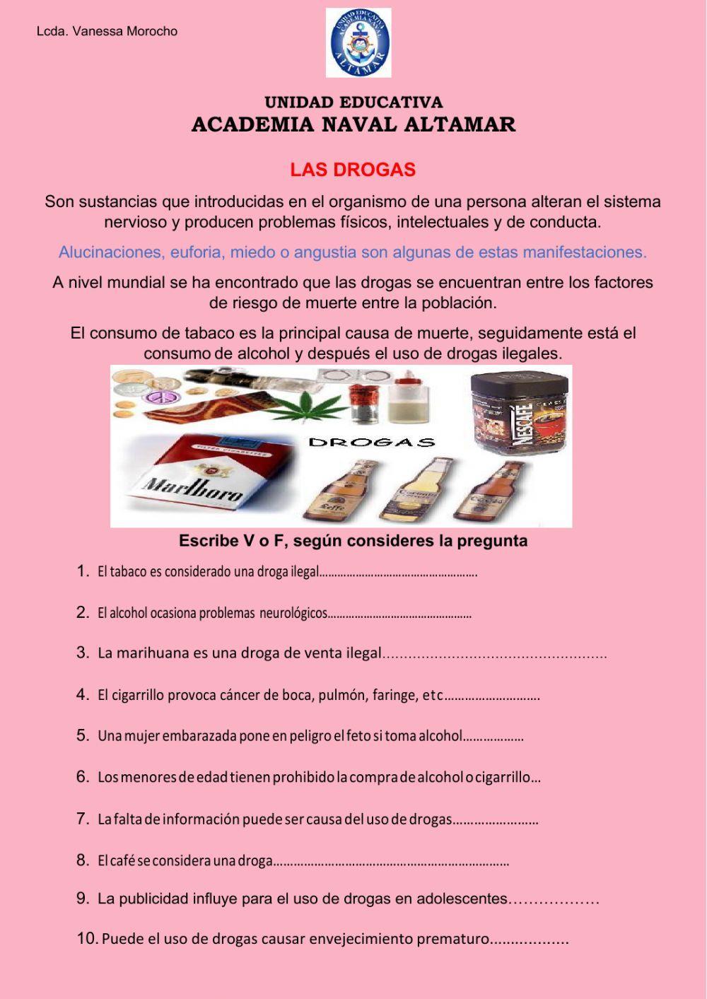 Tipos de drogas