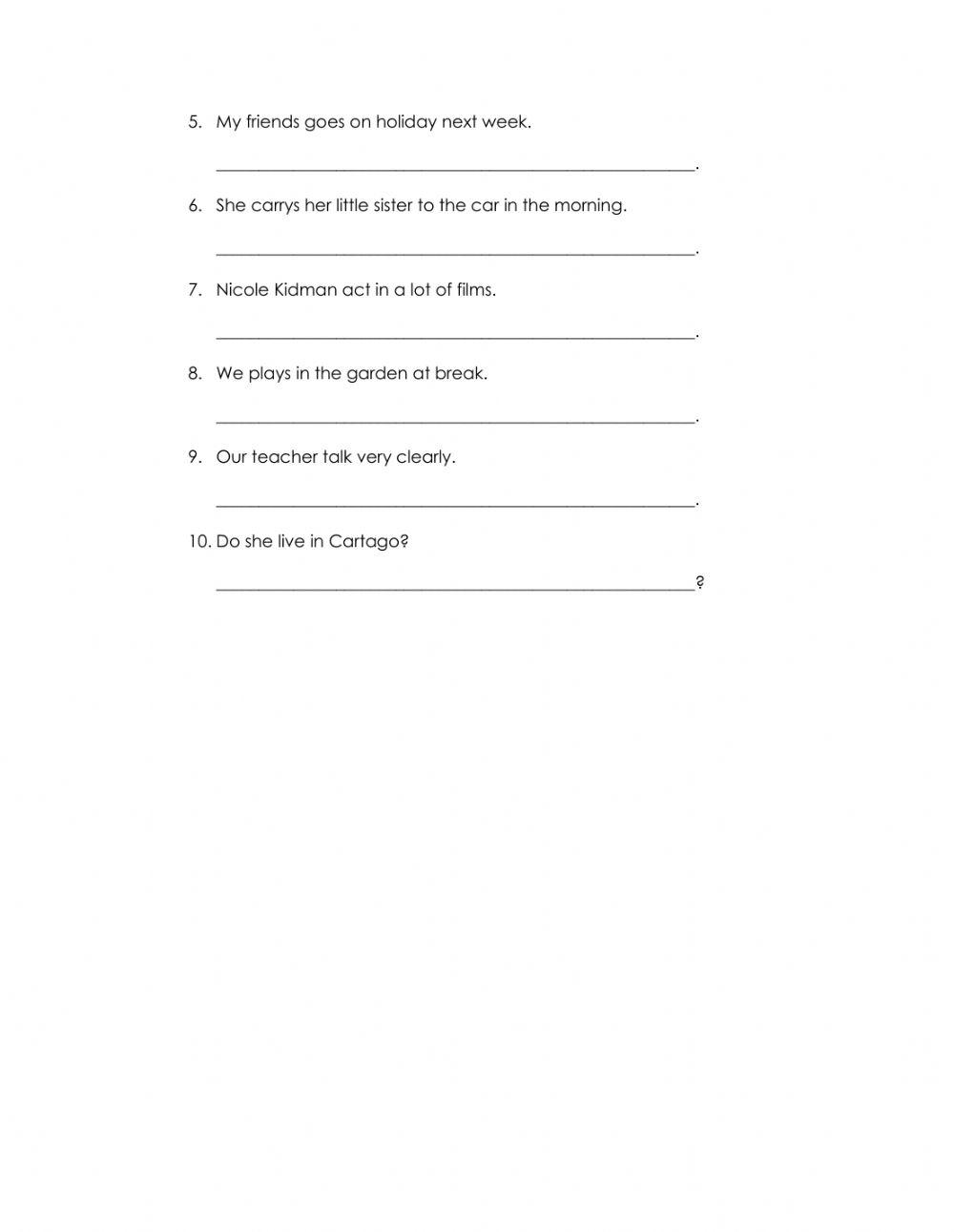 Daily routines Daily routines
