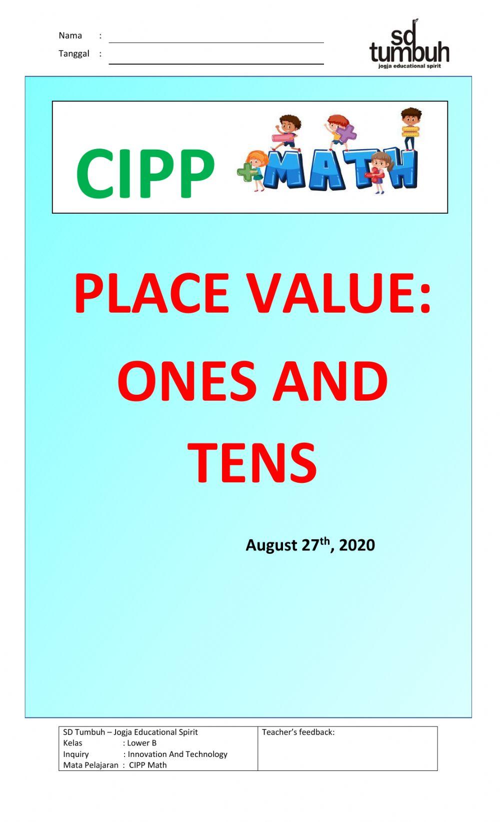 Review Place Value : Ones And Tens - B