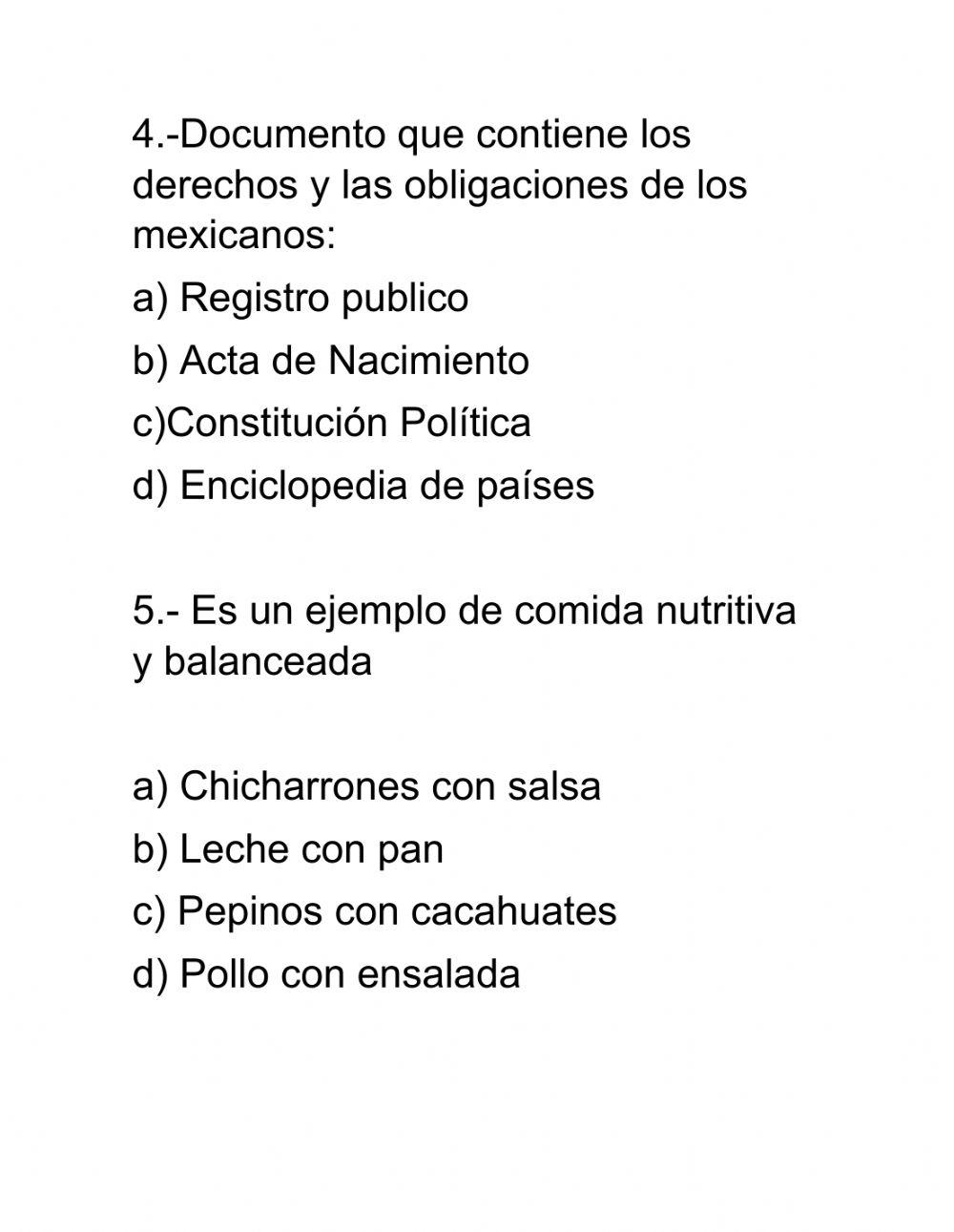 Examen Diagnostico Formacion Civica