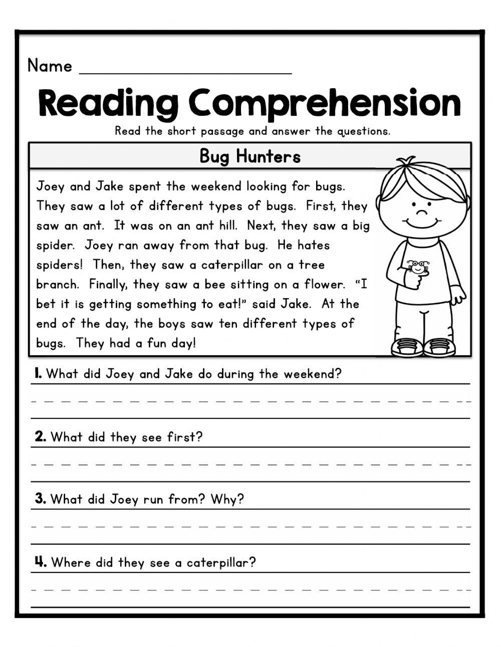 Reading Compreh… | Free Interactive Worksheets | 6740353